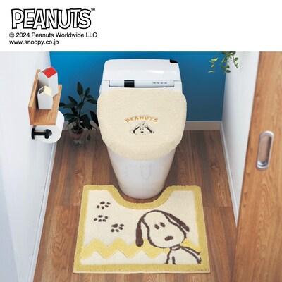 【ピーナッツ/PEANUTS】トイレマット・フタカバー「スヌーピー」