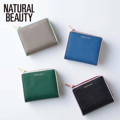 【ナチュラルビューティー/NATURAL BEAUTY】本革二つ折り財布