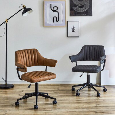 【ベルメゾン】ゆったりホールド感のある合皮のワークチェア ベルメゾン