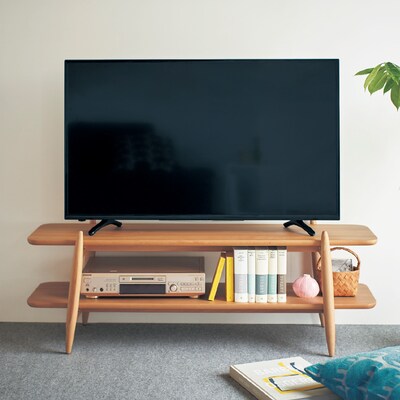 【ベルメゾン】【大型商品送料無料】 すっきりとしたまるみの北欧調テレビラック